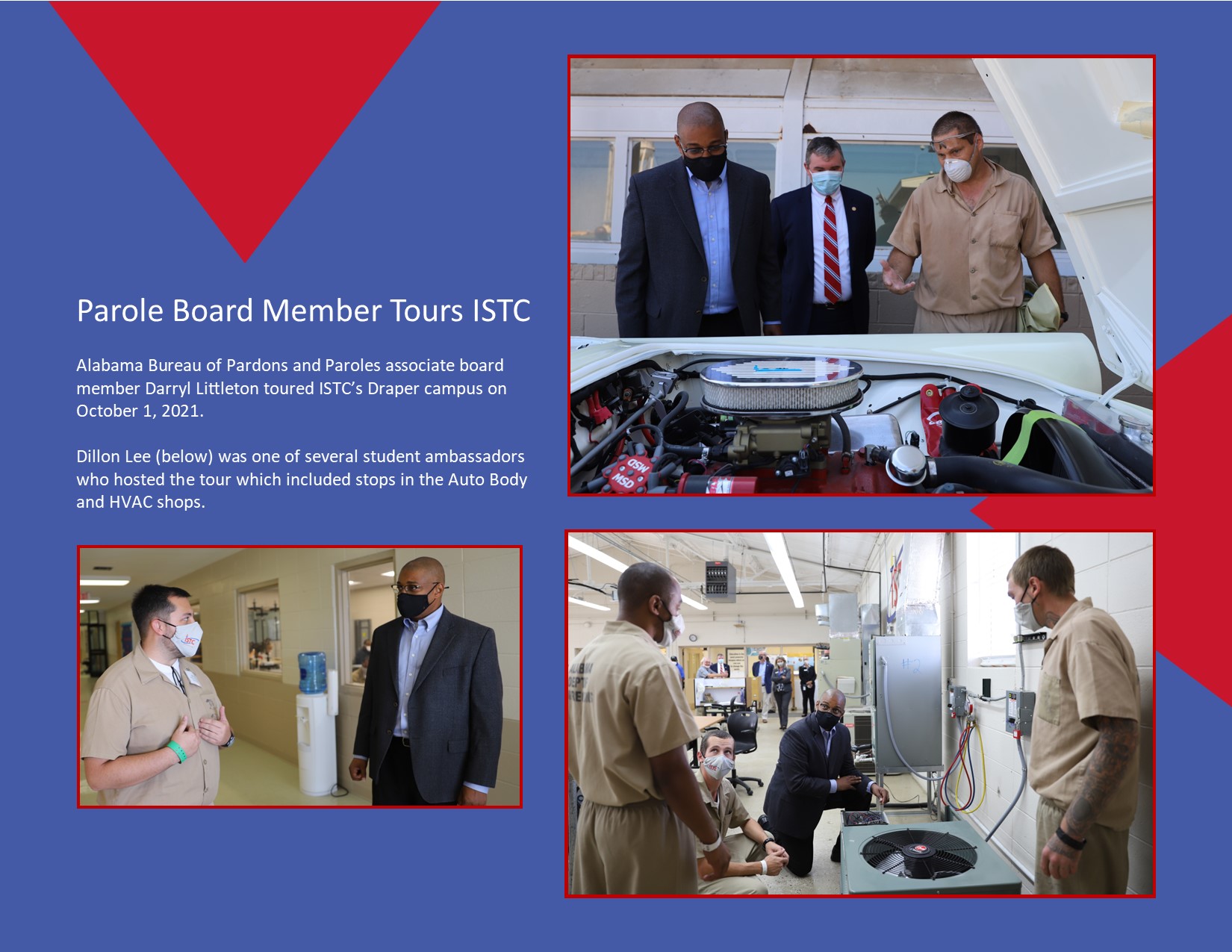 Featured image for “Parole Board Member Tours ISTC Campus”
